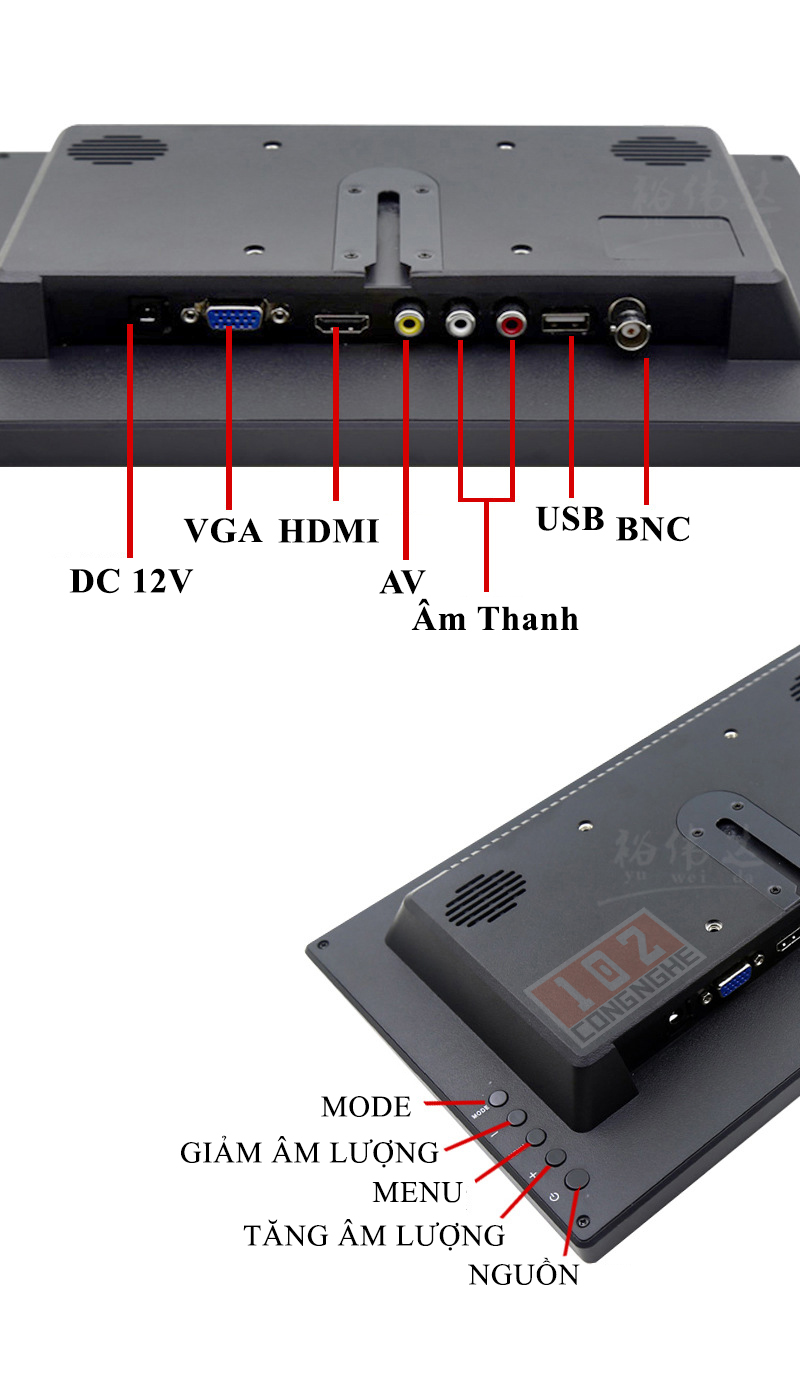 Màn hình LCD 13.3 inch HDMI, VGA, AV, USB, BNC 1920x1080