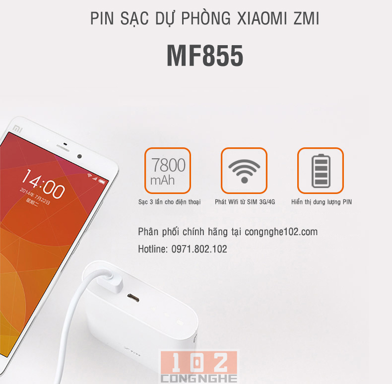 PIN sạc dự phòng ZMI M855