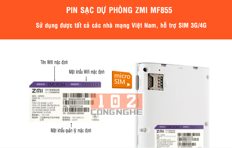 PIN sạc dự phòng ZMI M855