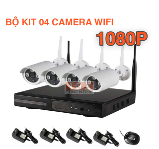 Trọn bộ Kit 4 Camera không dây IP Wifi 1080P