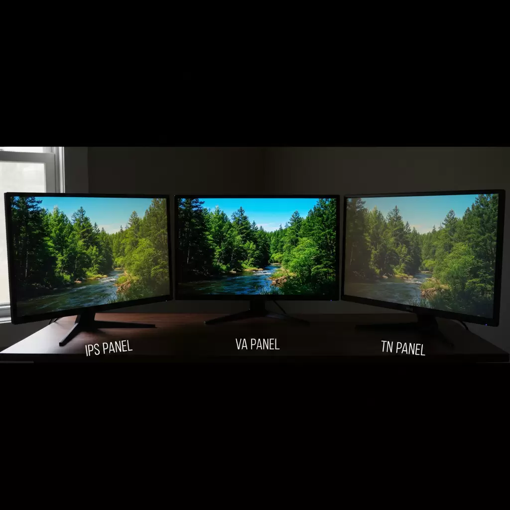 Sự khác biệt rõ rệt về góc nhìn và màu sắc giữa ba loại tấm nền phổ biến