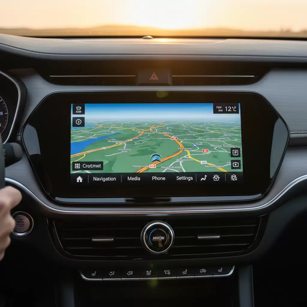 Ứng dụng của màn hình 7 inch trong hệ thống điều khiển thông minh và định vị trên xe hơi