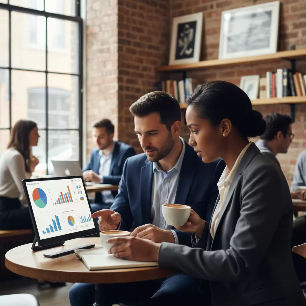 Sử dụng màn hình di động để trình bày ý tưởng giúp buổi gặp gỡ trở nên chuyên nghiệp hơn