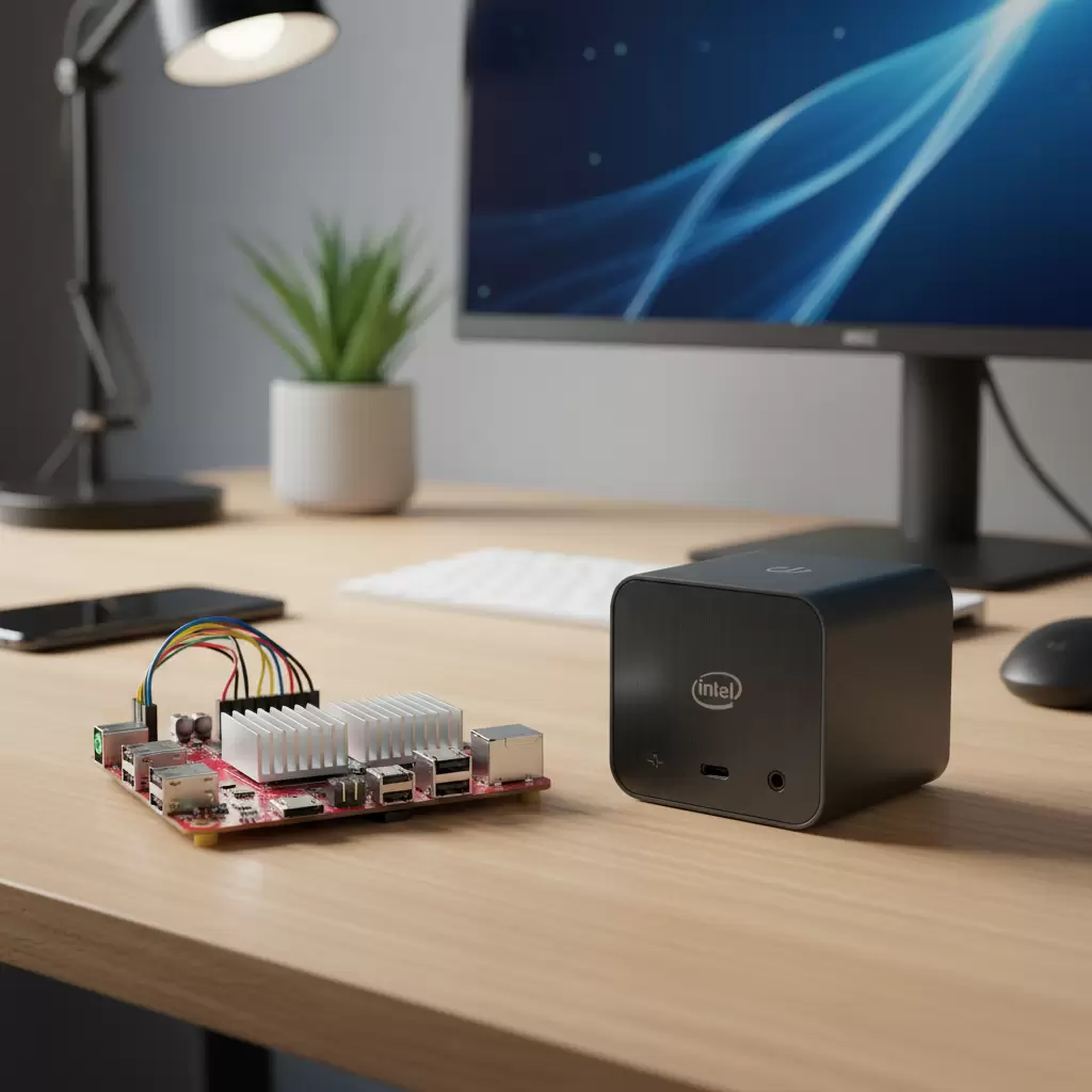 Sự khác biệt về ngoại hình và kích thước giữa Raspberry Pi và PC Mini