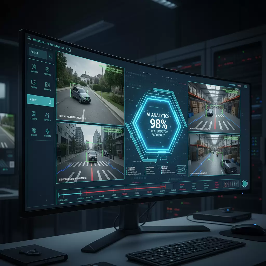 Hệ thống camera thông minh AI hiện đại tích hợp trí tuệ nhân tạo giúp giám sát tối ưu